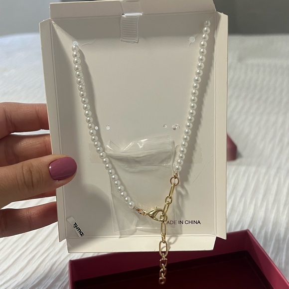 Pearl heart choker necklace - Picture 2 of 4